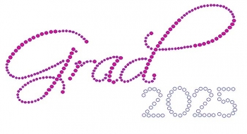 Grad Script 2025 Rhinestone Transfer