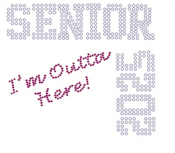 Senior 2025 Outta Here Rhinestone Transfer