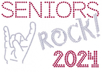 Seniors Rock 2024 Rhinestone Transfer