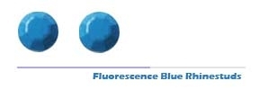 6mm Fluorescence Blue Rhinestuds