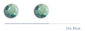 6mm Light Sky Blue Rhinestuds