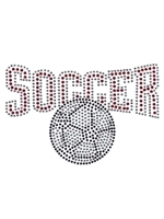 soccer rhinestone window decal