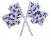 checkered flags Rhinestone window decal