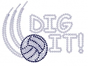 Dig It Rhinestone Window Decal