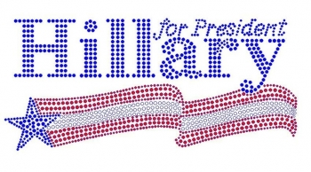 Hillary For President Rhinestone Transfer