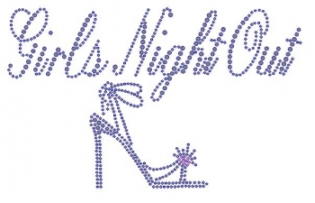 Girls Night Out Rhinestone Transfer