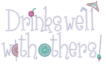 Drinks Well with Others Rhinestone Transfer