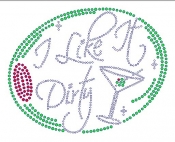 I like it Dirty Rhinestone Transfer