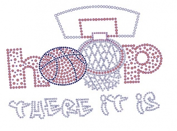 Hoop There It Is Rhinestone Transfer