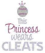 This Princess Wears Cleats Softball Rhinestone Transfer