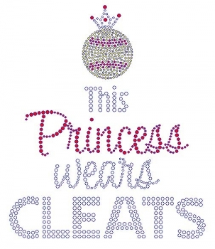 This Princess Wears Cleats Softball Rhinestone Transfer