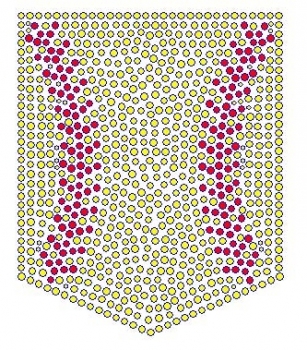 Softball Pocket Rhinestone Transfer