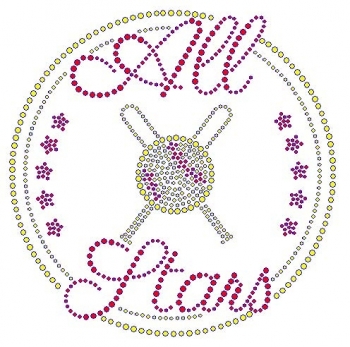 Softball Allstars Rhinestone Transfers