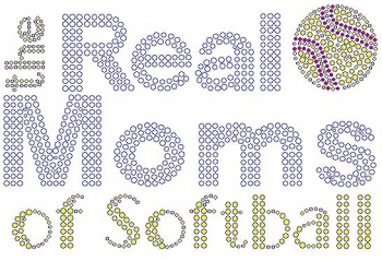 Real Moms of Softball Rhinestone Transfer