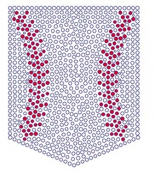 Baseball Pocket Rhinestone Transfer