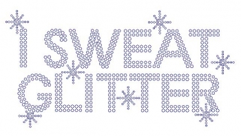 I Sweat Glitter Rhinestone Transfer