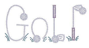 Golf Rhinestone Transfer