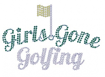 Girls Gone Golfing Rhinestone Transfer