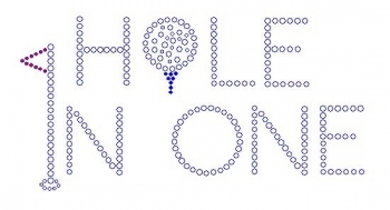 Hole in One Rhinestone Transfer