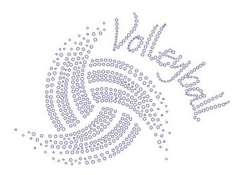 Volleyball rhinestone transfer