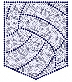 Volleyball Pocket Rhinestone Transfer