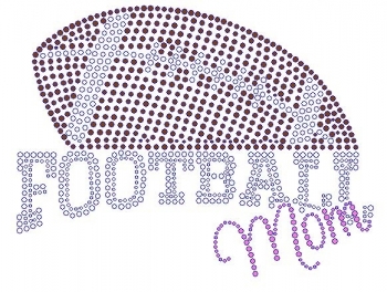 Football Mom Pink Mom Rhinestone Transfer