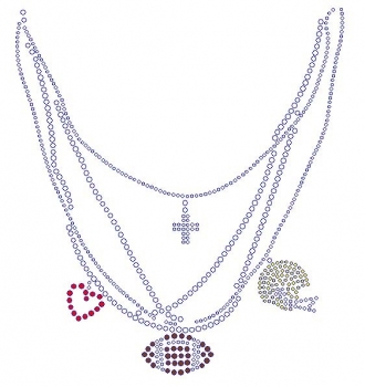 Football Neckless Rhinestone Transfer