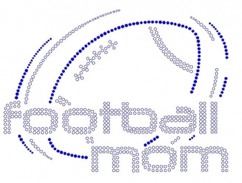 Football Mom Rhinestone Transfer Cobalt