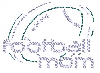 Football Mom Rhinestone Transfer Emerald