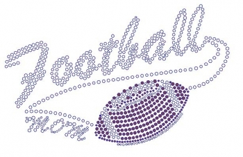 football Mom Rhinestone Transfer new