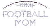 Football with Stitches Rhinestone Transfer