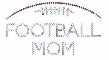Football with Stitches Rhinestone Transfer