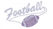 Football modern Rhinestone Transfer