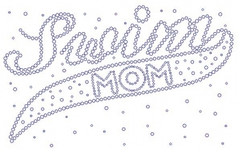 Swim Mom Rhinestone Transfer