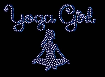 Yoga Girl Rhinestone Transfer