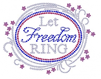 Let Freedom Ring Rhinestone Transfer