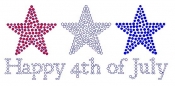 Happy 4th of July Rhinestone appliques