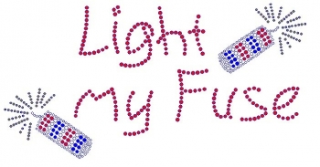 Light My Fuse Rhinestone Transfer