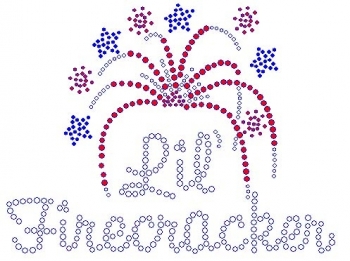 Lil' Firecracker Rhinestone Transfer