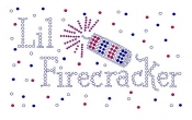 Lil Firecracker Splatter Rhinestone Transfer
