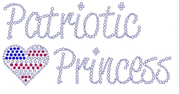 Patriotic Princess Rhinestone Transfer
