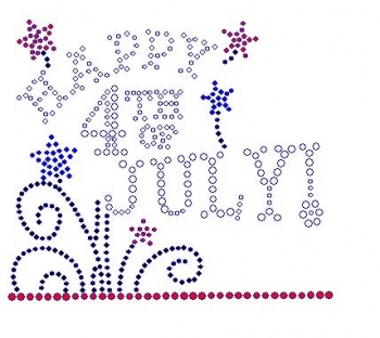 Fourth of July Rhinestone Transfer