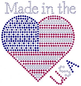 Made in the USA rhinestone transfer