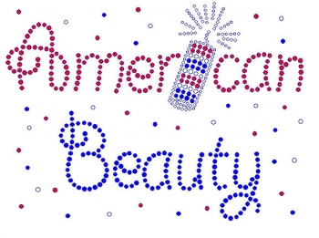American Beauty Rhinestone Transfer