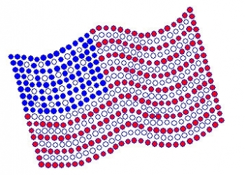 American Flag Rhinestone Transfer
