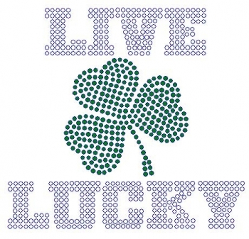 Live Lucky Rhinestone Transfer