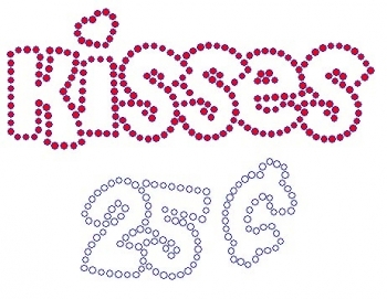 Kisses Rhinestone Transfer