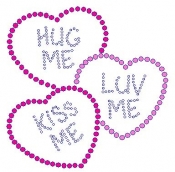 Valentine's Heart Rhinestone Transfer