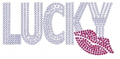 Lucky Lips Rhinestone Transfer