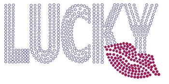 Lucky Lips Rhinestone Transfer